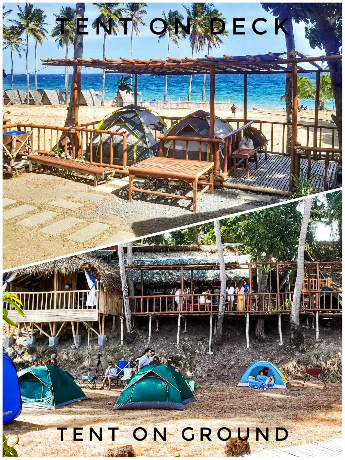 Tent on Deck and Ground